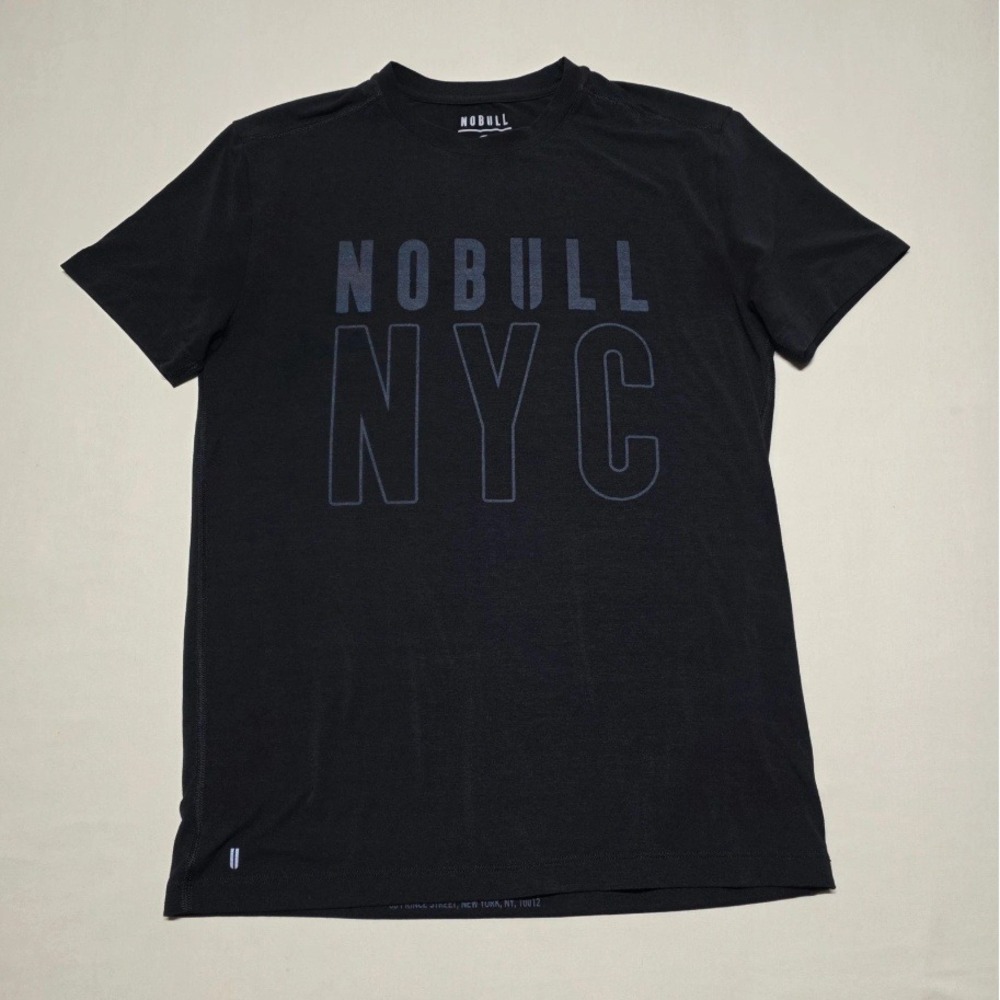 NOBULL NYC Graphic T-Shirt Mens Medium Black Short Sleeve Crew Neck Training Tee